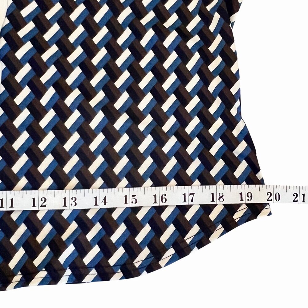 New Melloday Long Sleeve Button-Down Geometric Knit Shirt Dual-Color Collar - Picture 10 of 13